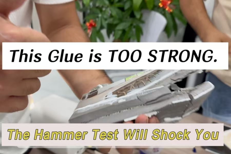 몰리본의 한계 테스트: 망치가 접착제에 닿으면 무슨 일이 일어날까?